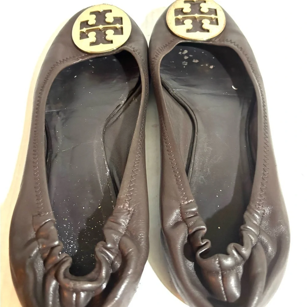 Tory Burch size 10 leather ballet flats round toes